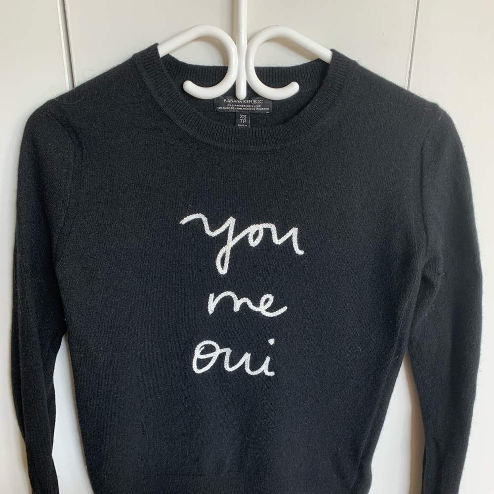 Banana Republic Merino Embroidered XS Sweater